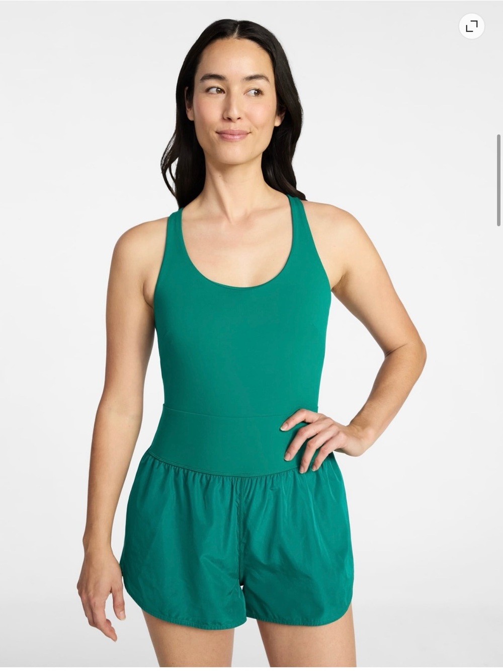 Avia Women's Cross Back Active Buttersoft Romper